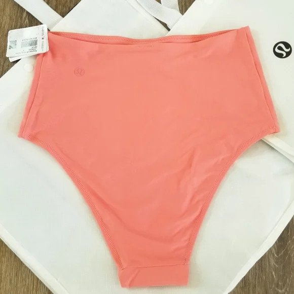Lululemon Waterside High Waist Skimpy Swim Bikini Bottom Raspberry Creme NWT sz6